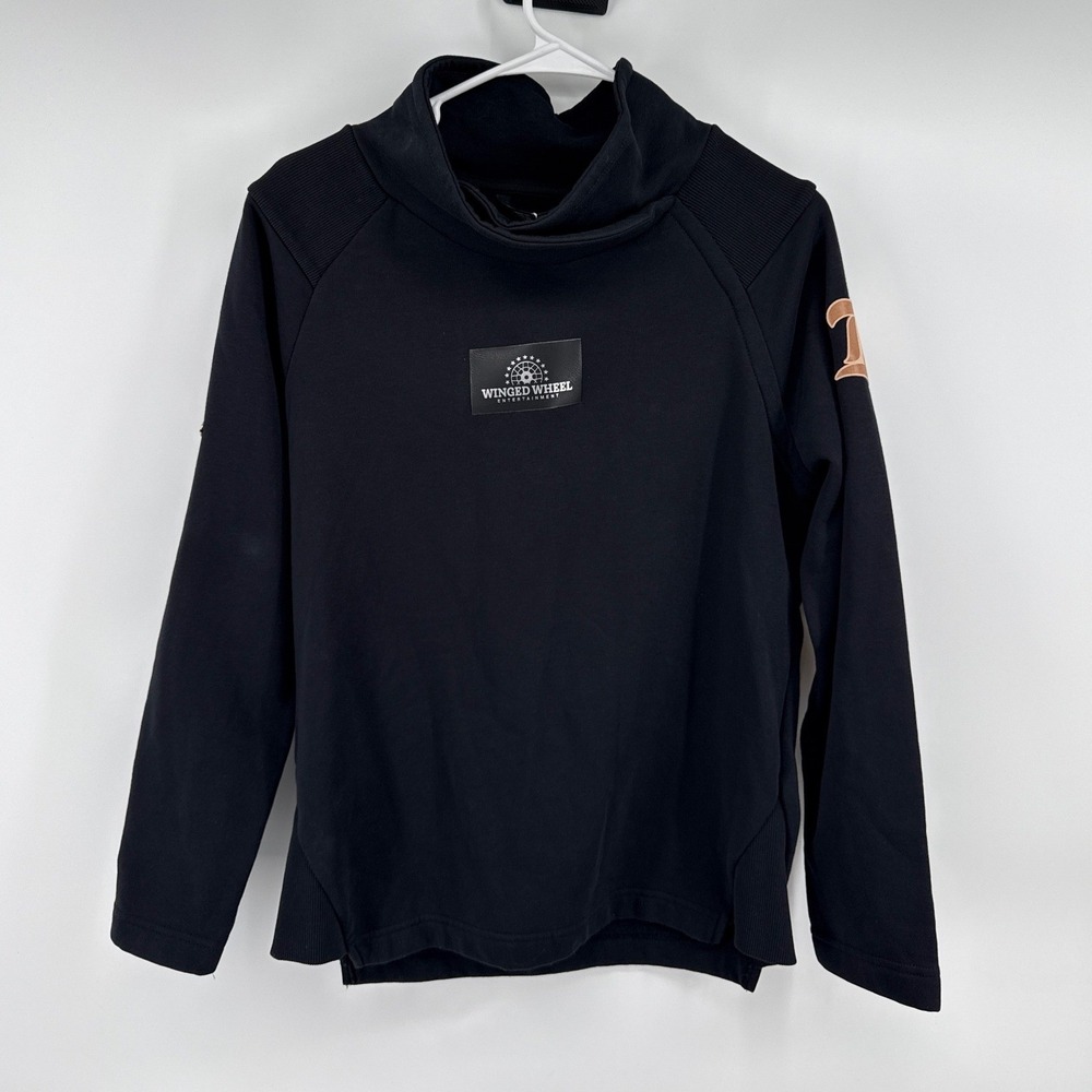Levelwear Verve Winged Wheel Entertainment Black Funnel Neck Sweatshirt Mens M